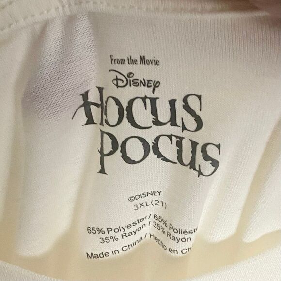 Disney Hocus Pocus Sanderson Sisters Graphic TShirt 3XL Jr’s  White Halloween Te - Picture 4 of 4